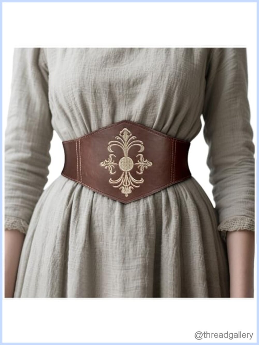 Faux Leather Medieval Waist Corset Belt Ren Faire Viking Cosplay Snap